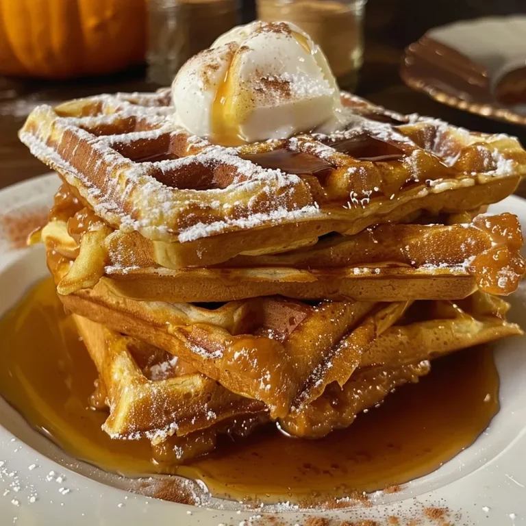 Jack-O’-Lantern Pumpkin Waffles