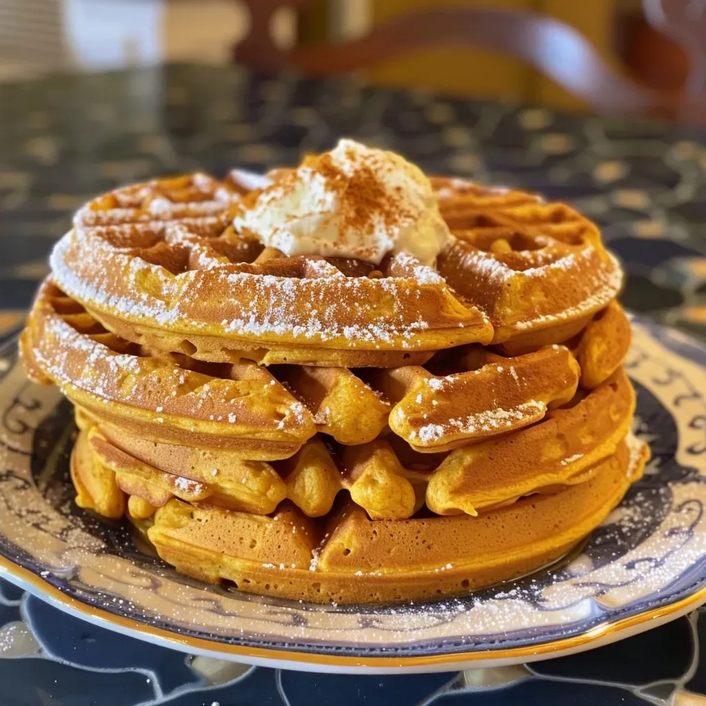 Jack-O’-Lantern Pumpkin Waffles