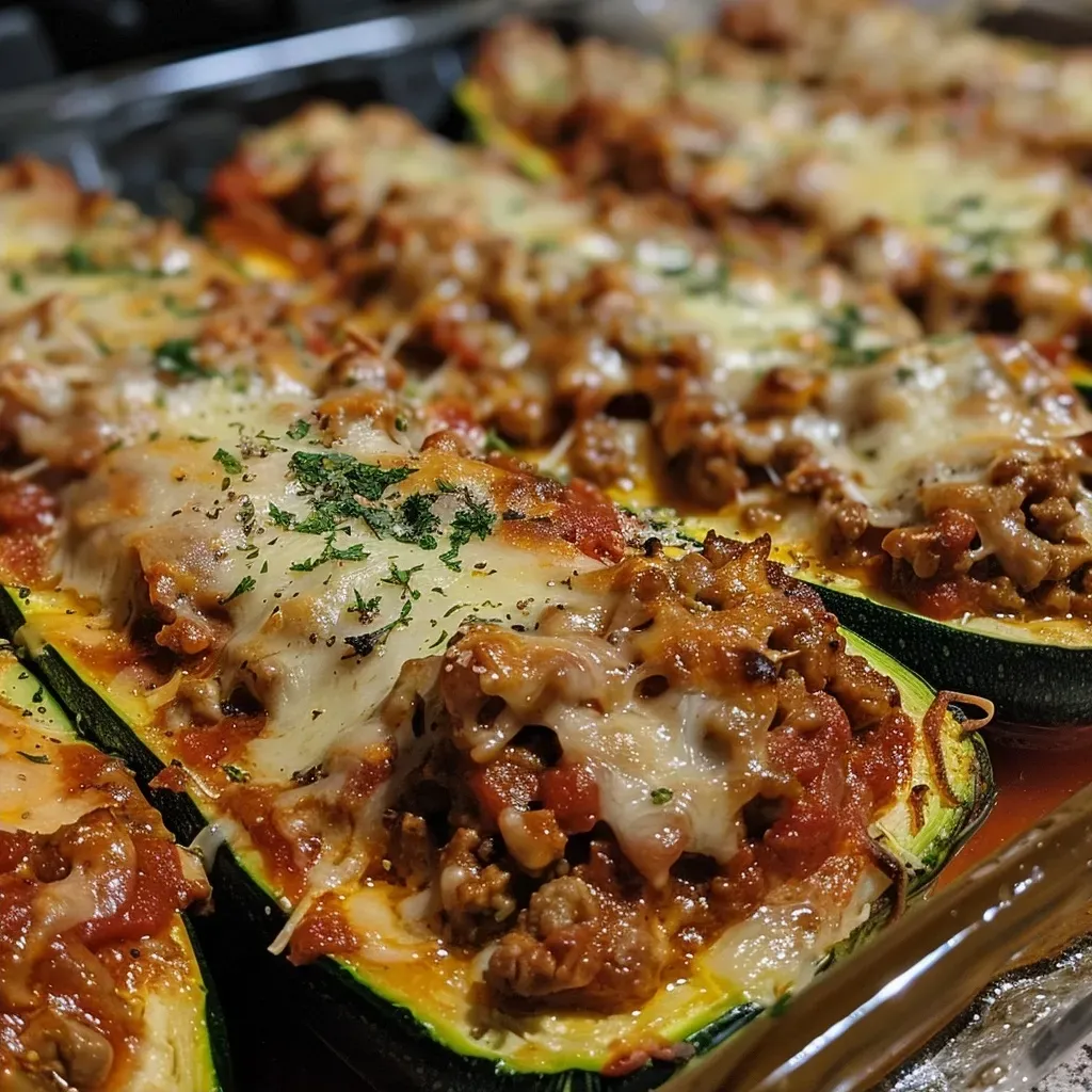 Keto Lasagna Zucchini Boats