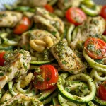 Pesto Chicken Zucchini Noodles