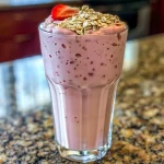 Strawberry Banana Oat Breakfast Smoothie