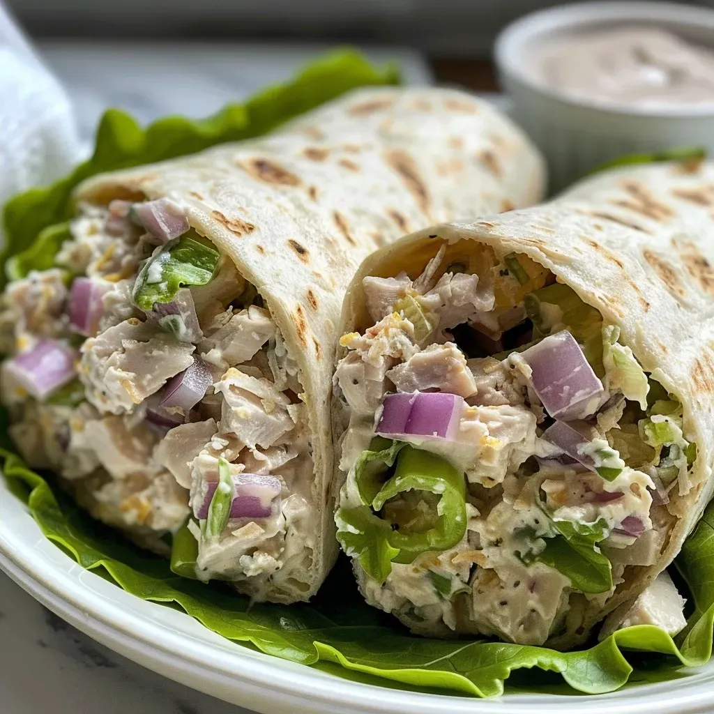 Tuna Wrap with Greek Yogurt, Celery, and Red Onion Recipe