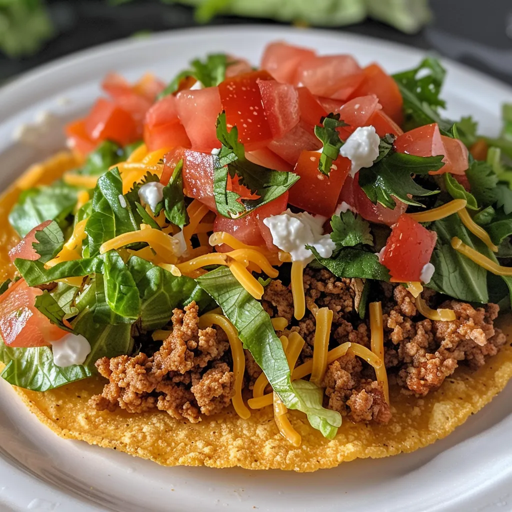Low Calorie Ground Turkey Tostadas