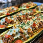 Zucchini Boats Stuffed with Beef
